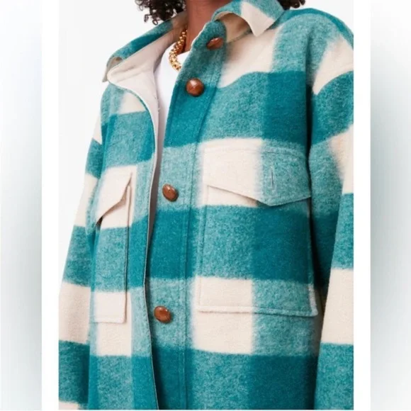 Tuckernuck Aspen Plaid Oversized Shirt Jacket - Picture 4 of 7